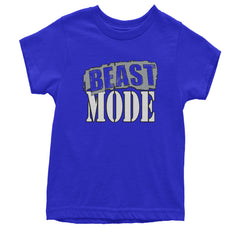 Beast Mode Training Gym Workout Youth T-shirt Royal Blue