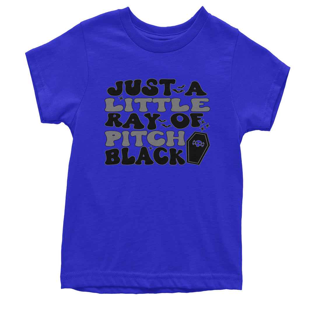 Just A Little Ray of Pitch Black graphic on Kids' Heavyweight Cotton T-Shirt alternate view 8