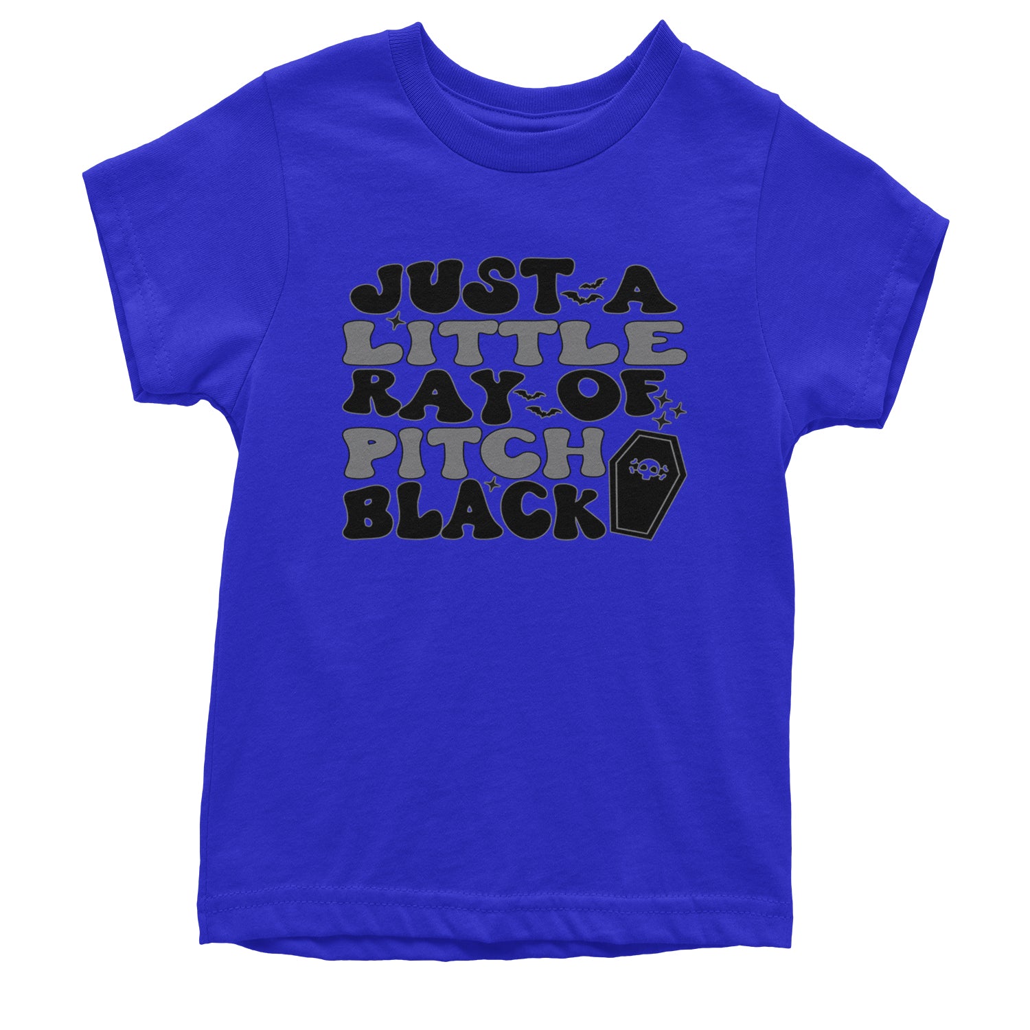 Just A Little Ray of Pitch Black Youth T-shirt Royal Blue