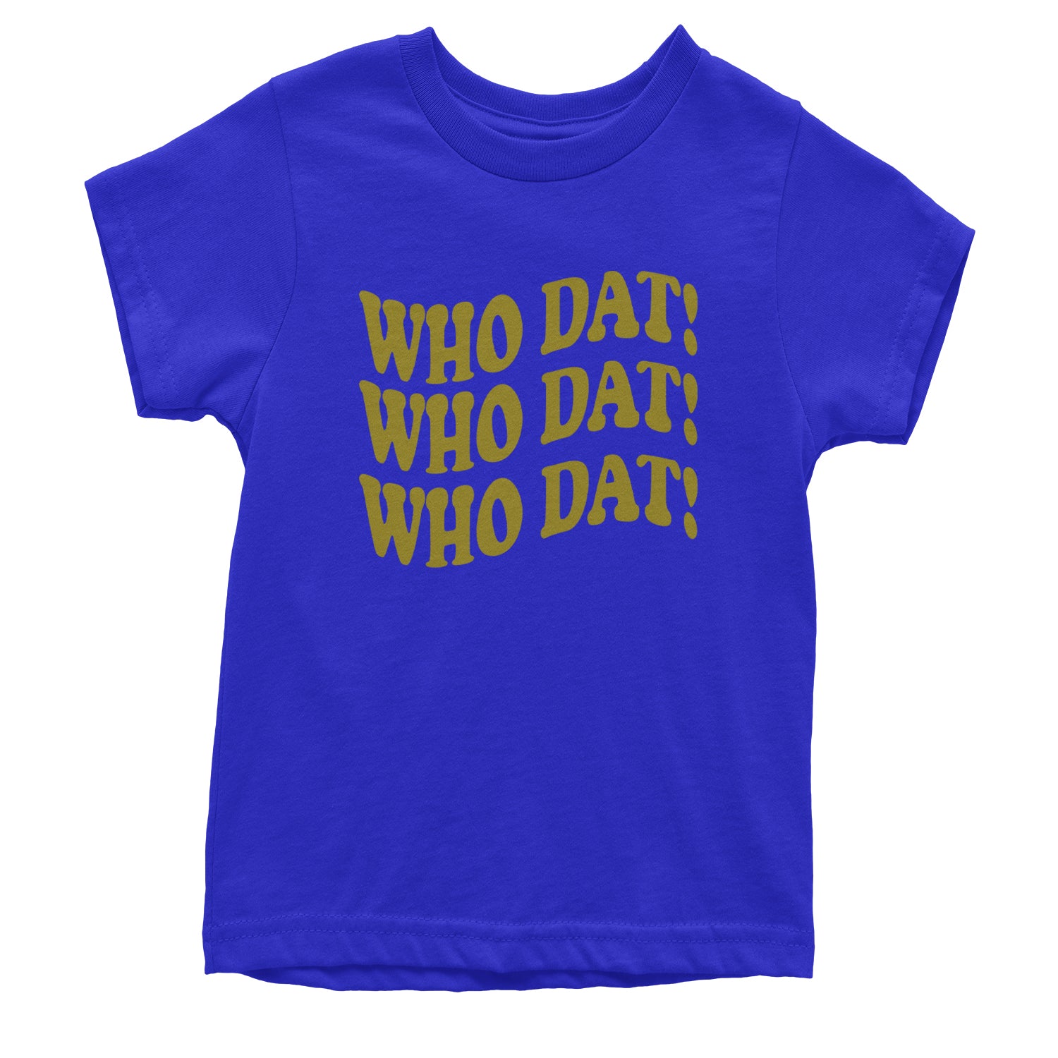 Who Dat Wavy Design Who Dat Nation Youth T-shirt Royal Blue