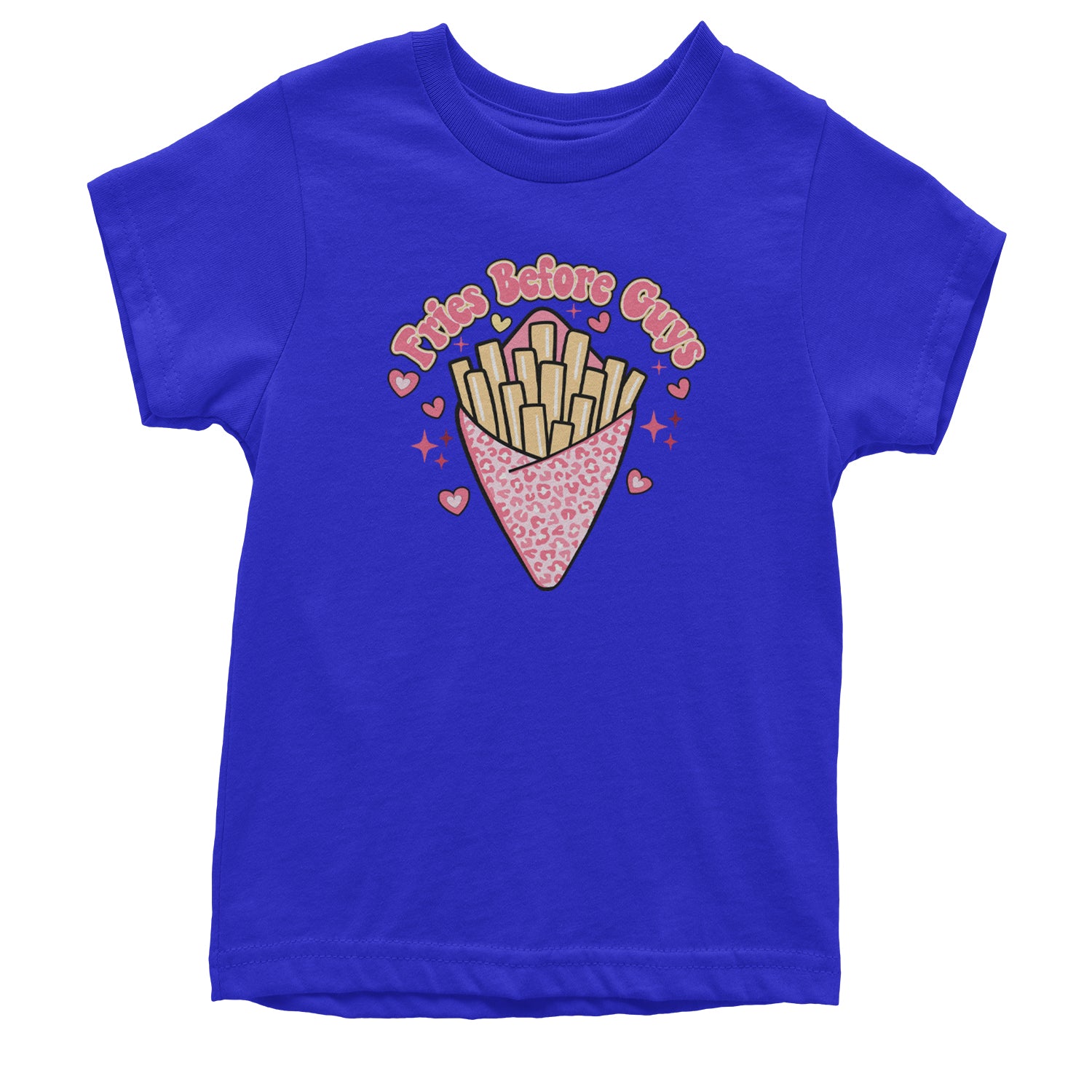 Fries Before Guys Youth T-shirt Royal Blue