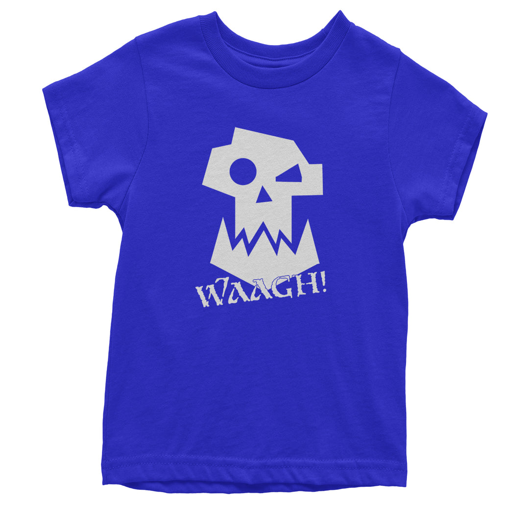 Ork Miniature Tabletop Wargaming Waagh Youth T-shirt Royal Blue