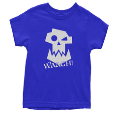Ork Miniature Tabletop Wargaming Waagh Youth T-shirt Royal Blue