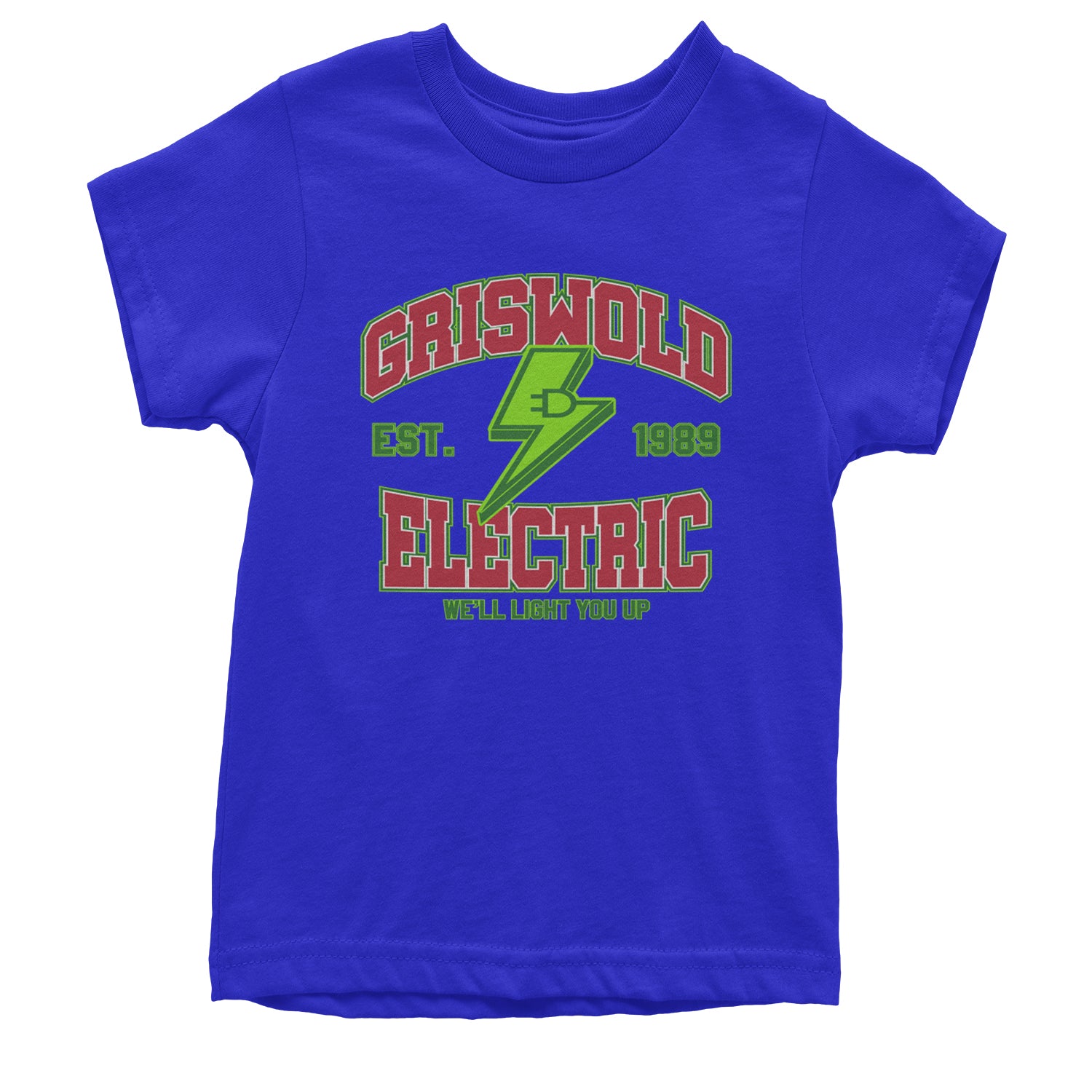 Griswold Electric We'll Light You Up Youth T-shirt Royal Blue