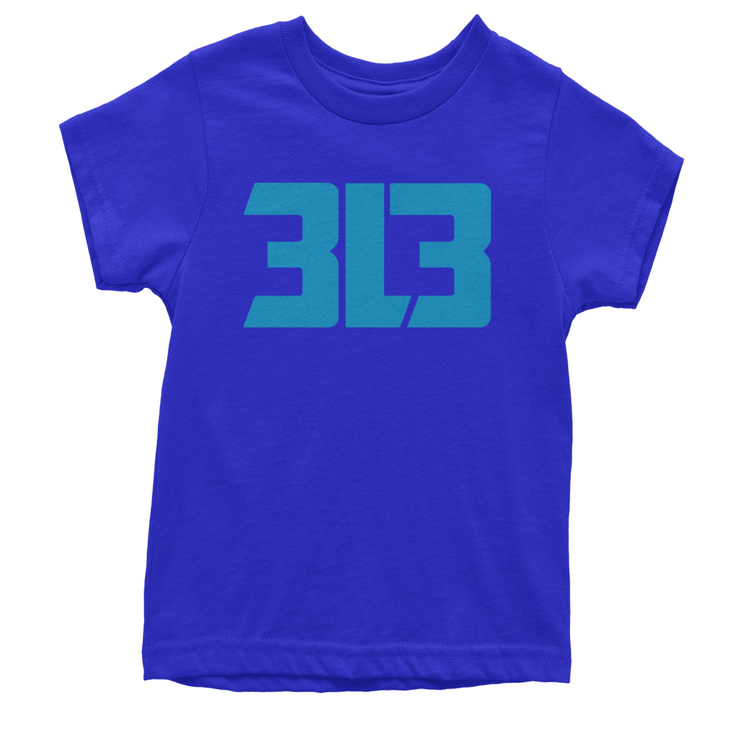 3L3 From The 313 Detroit Football Youth T-shirt Royal Blue