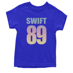 Lover Era Swift 89 Birth Year Music Fan TTPD Youth T-shirt Royal Blue