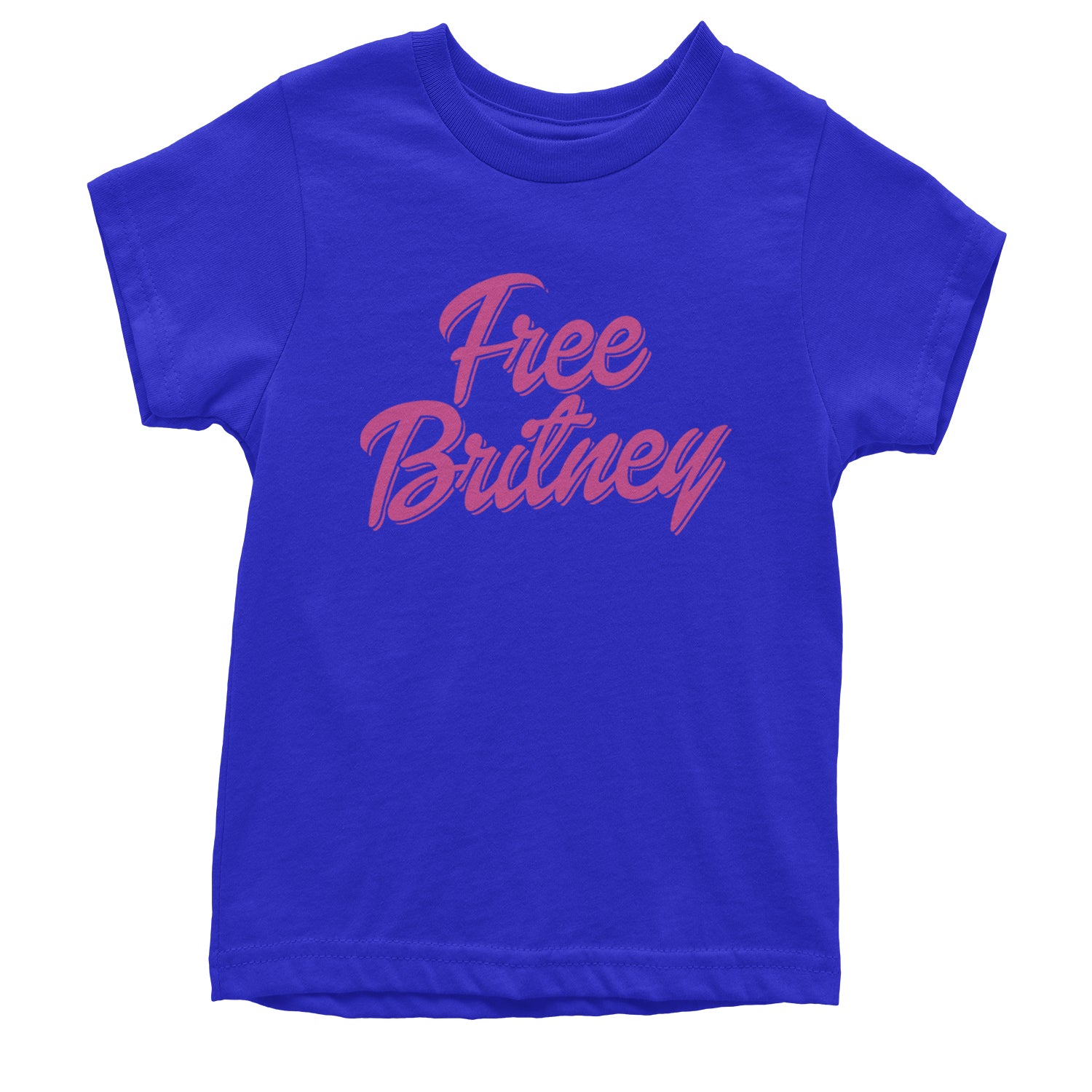 Pink Free Britney Youth T-shirt Royal Blue