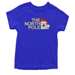 The North Pole Santa Face Youth T-shirt Royal Blue