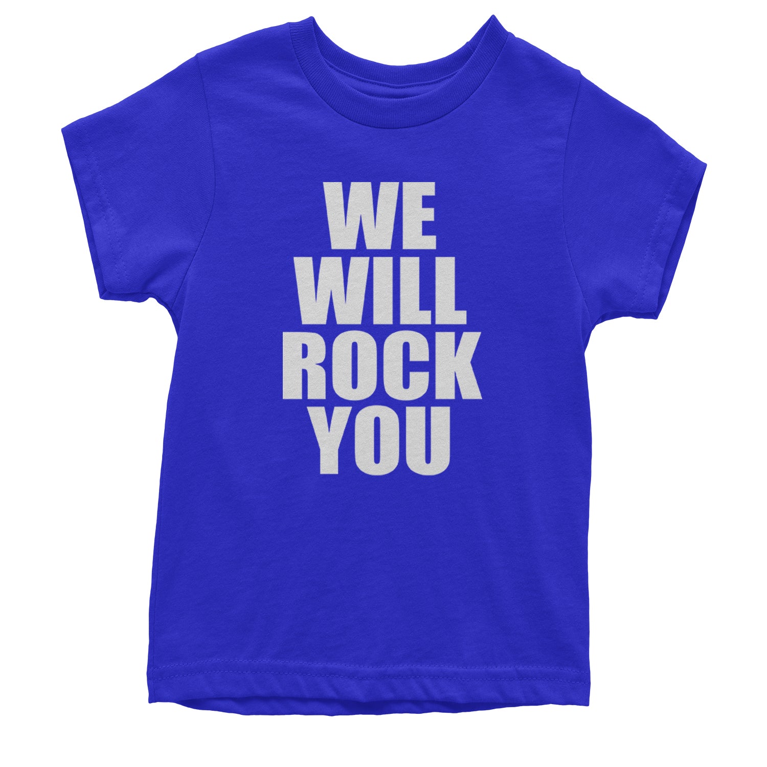 We Will Rock You Youth T-shirt Royal Blue