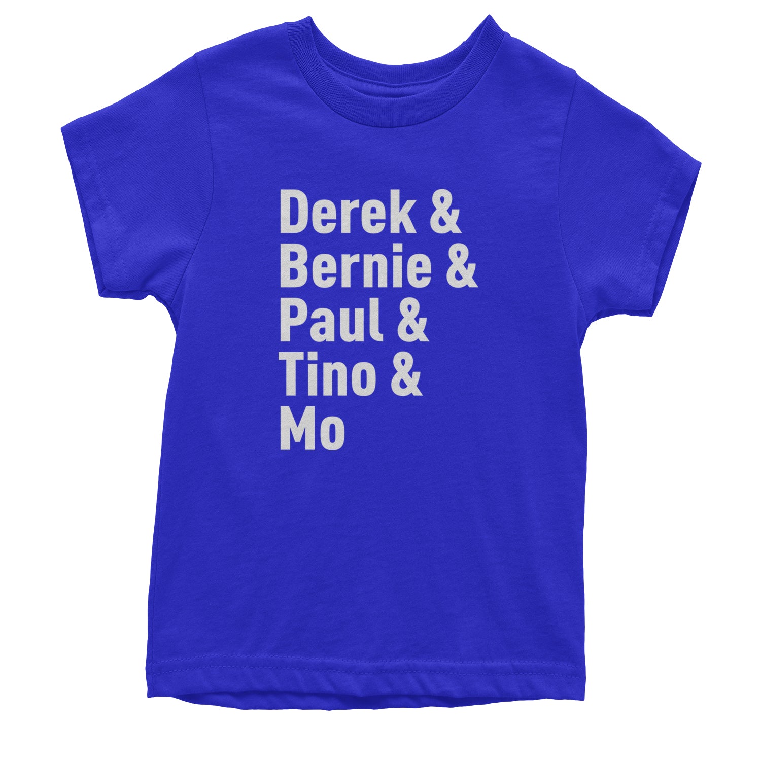 Derek & Bernie & Paul & Tino & Mo Youth T-shirt Royal Blue