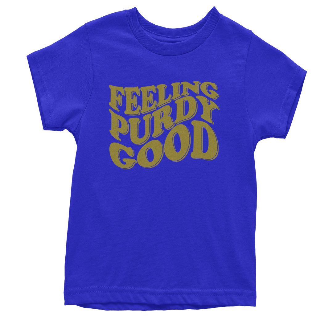 Feeling Purdy Good San Francisco Youth T-shirt Royal Blue
