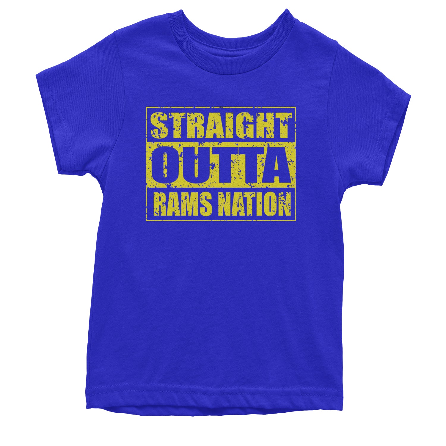 Straight Outta Rams Nation   Youth T-shirt Royal Blue