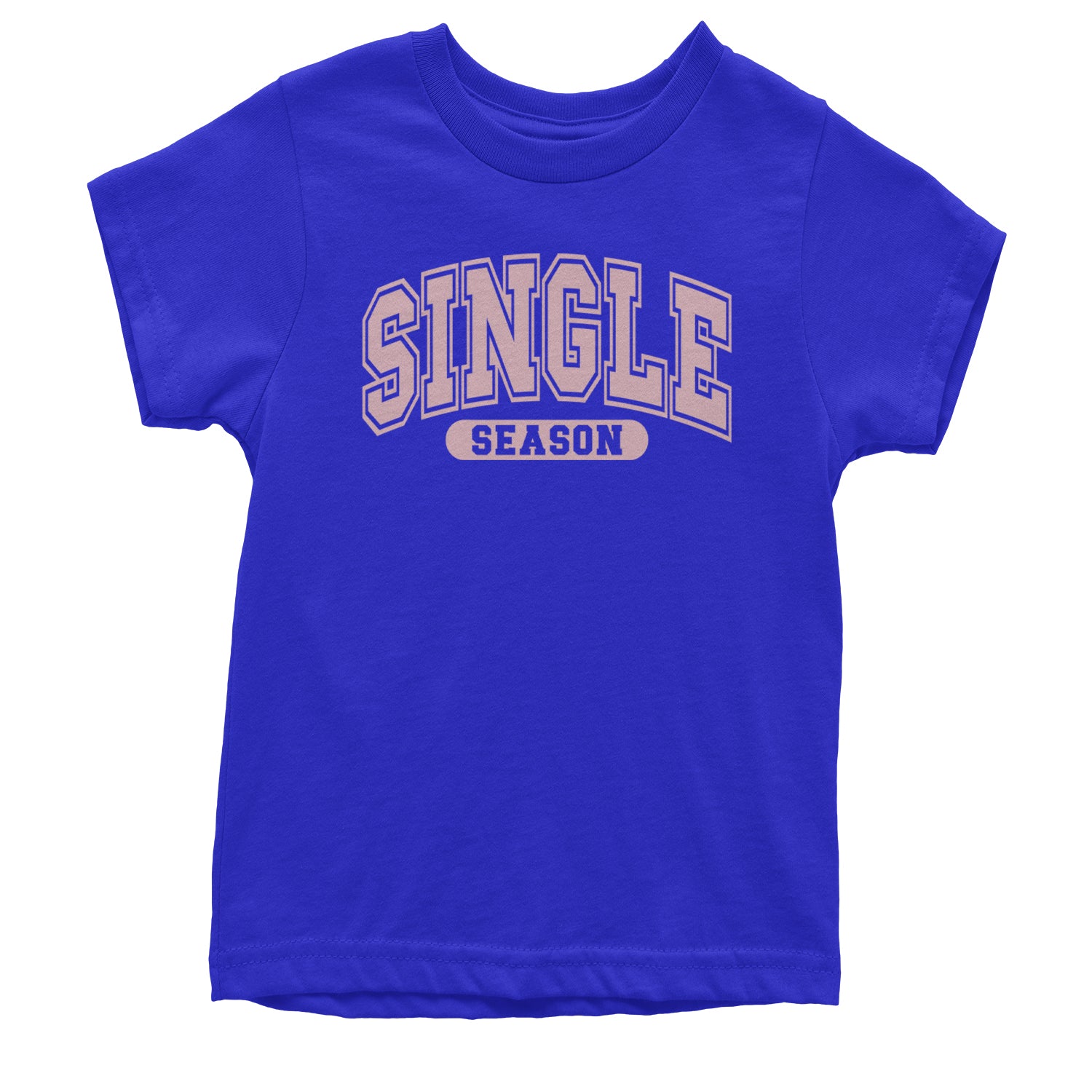 Single Season Valentine's Day Youth T-shirt Royal Blue