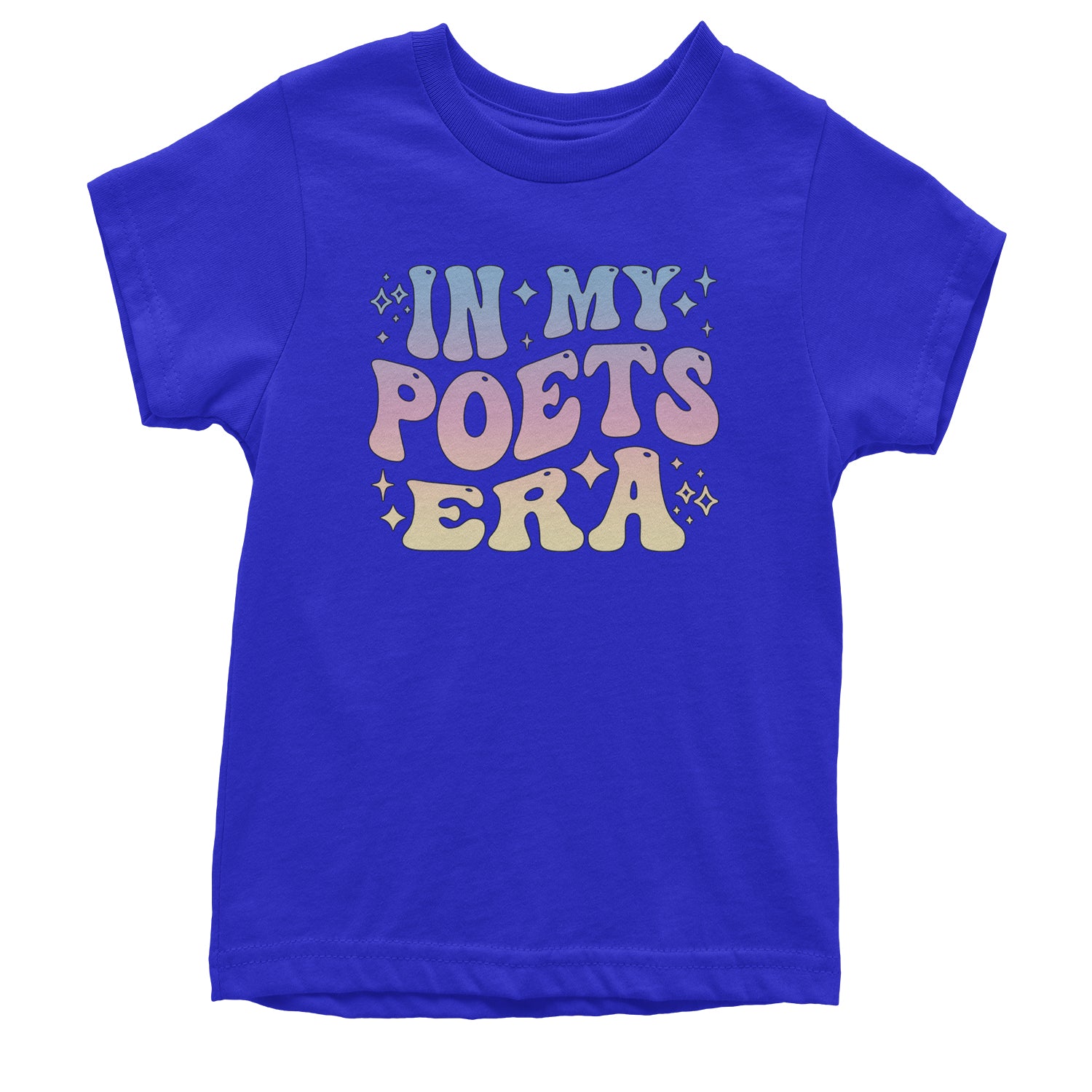 In My Poet Era Tie Dye TTPD Music Youth T-shirt Royal Blue