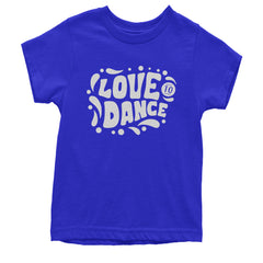 Love To Dance Youth T-shirt Royal Blue