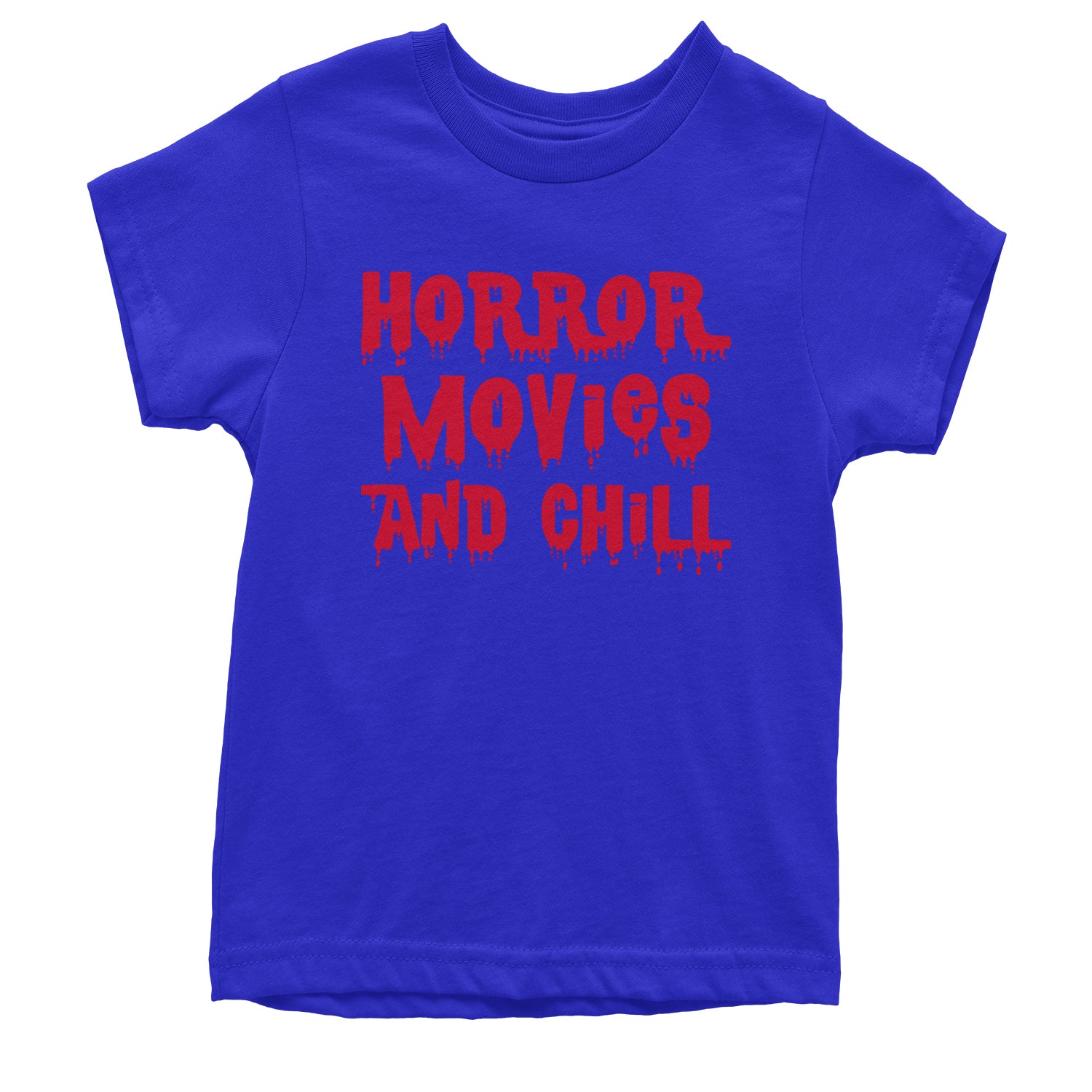 Horror Movies and Chill Youth T-shirt Royal Blue