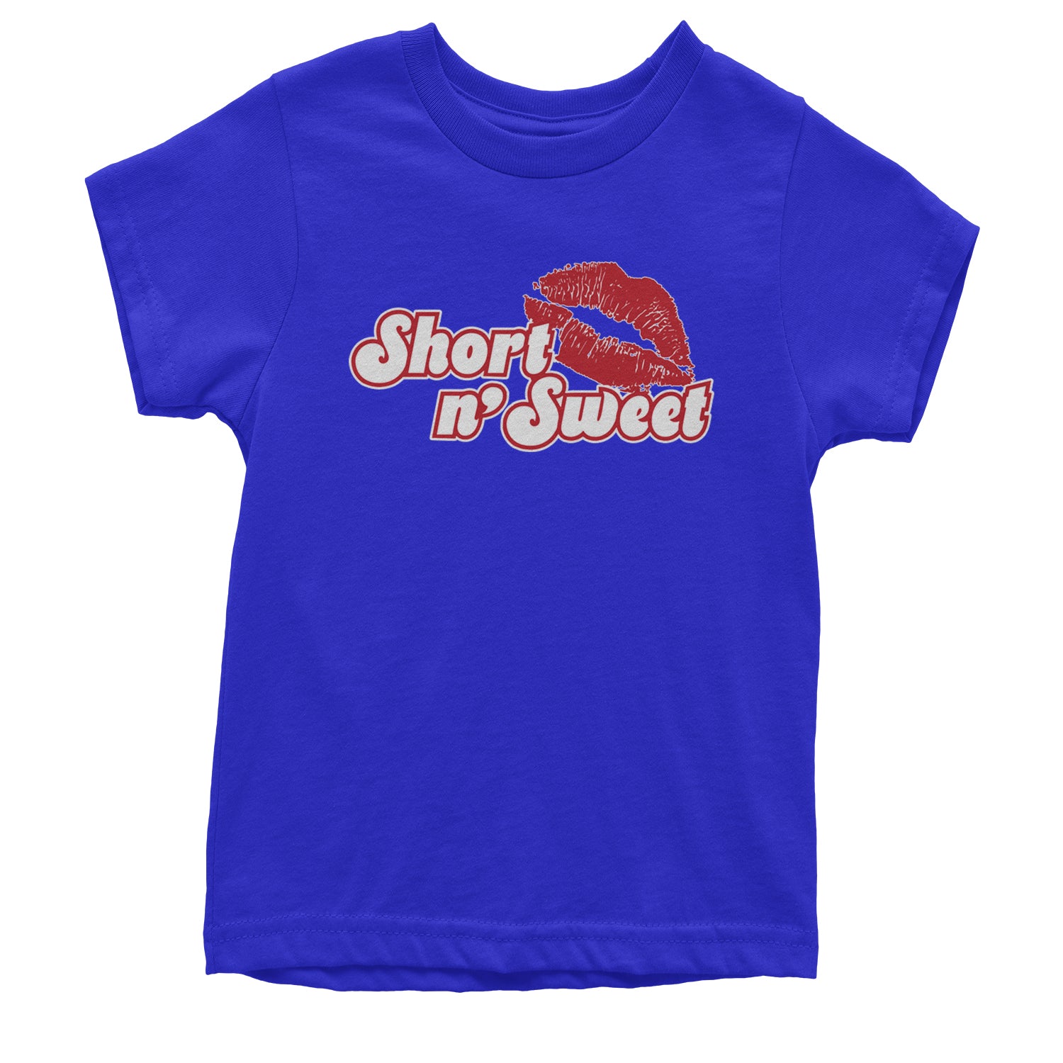 Short N' Sweet Red Lips Youth T-shirt Royal Blue