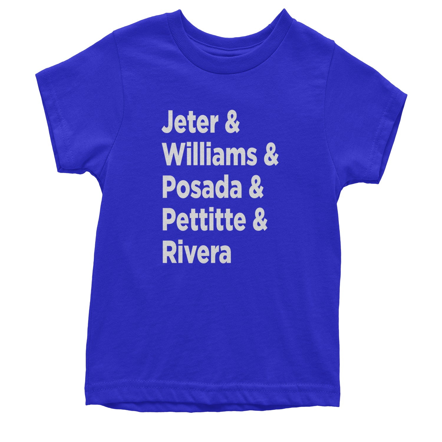 Jeter & Williams & Posada & Pettitte & Rivera Youth T-shirt Royal Blue