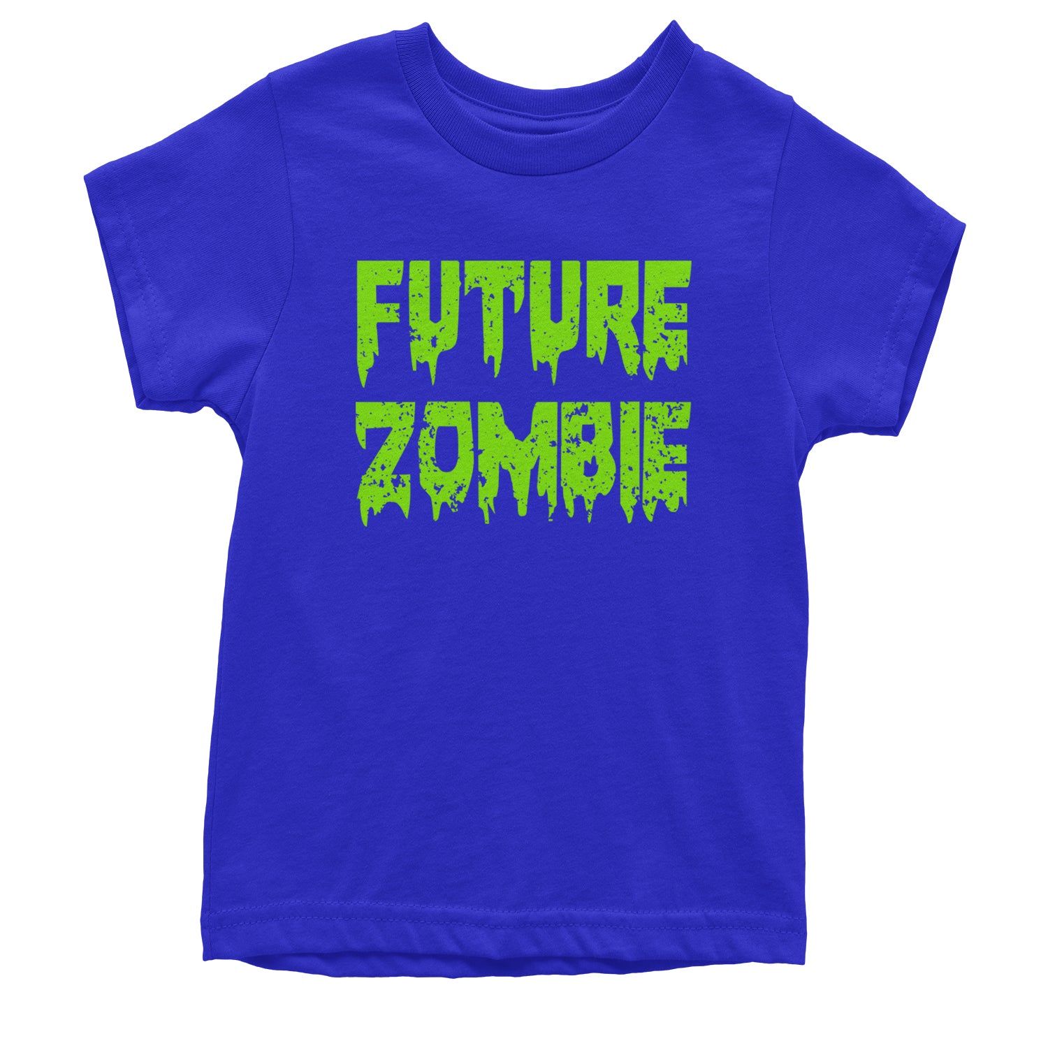 Future Zombie Horror Youth T-shirt Royal Blue