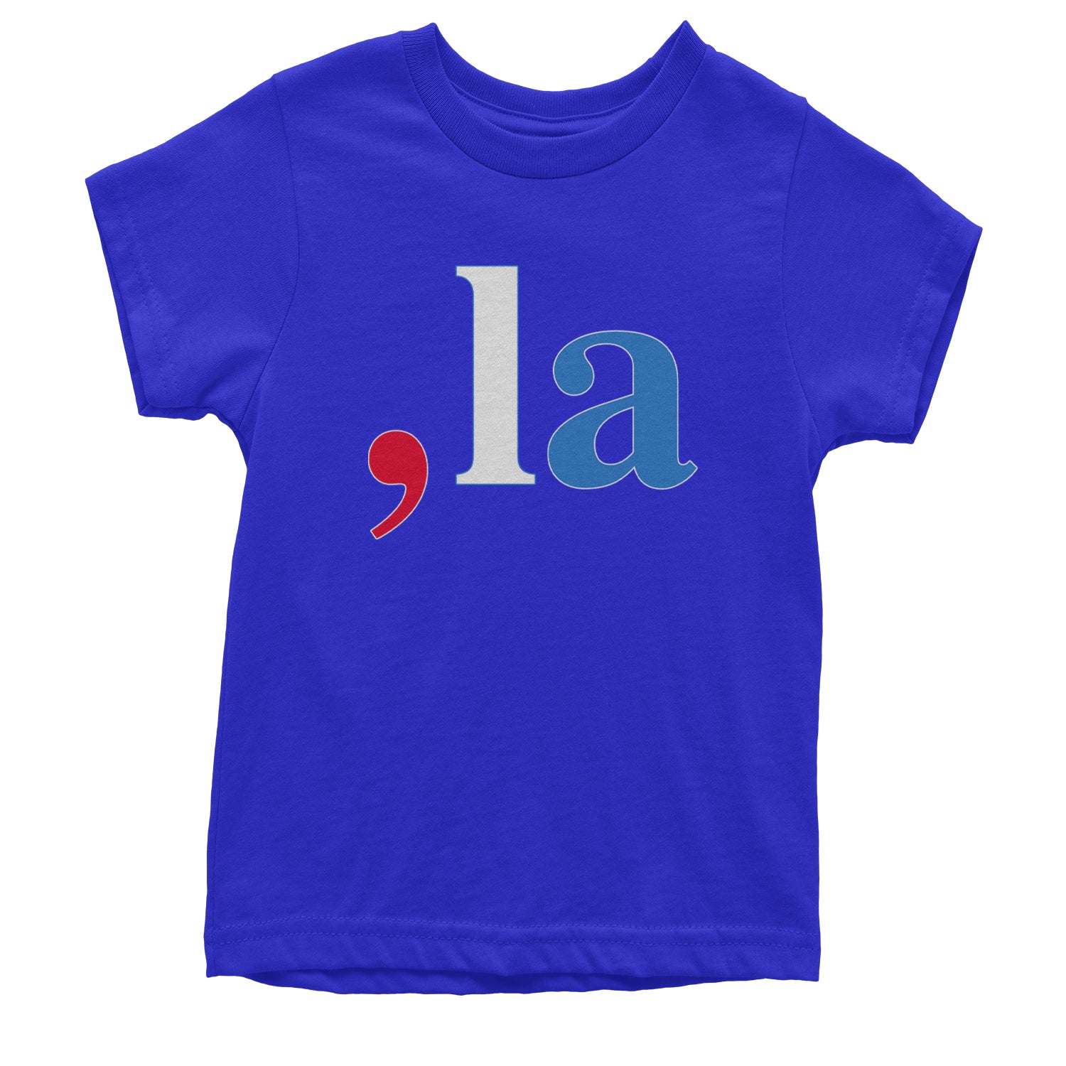 Comma-La - Support Kamala Harris For President 2024 Youth T-shirt Royal Blue