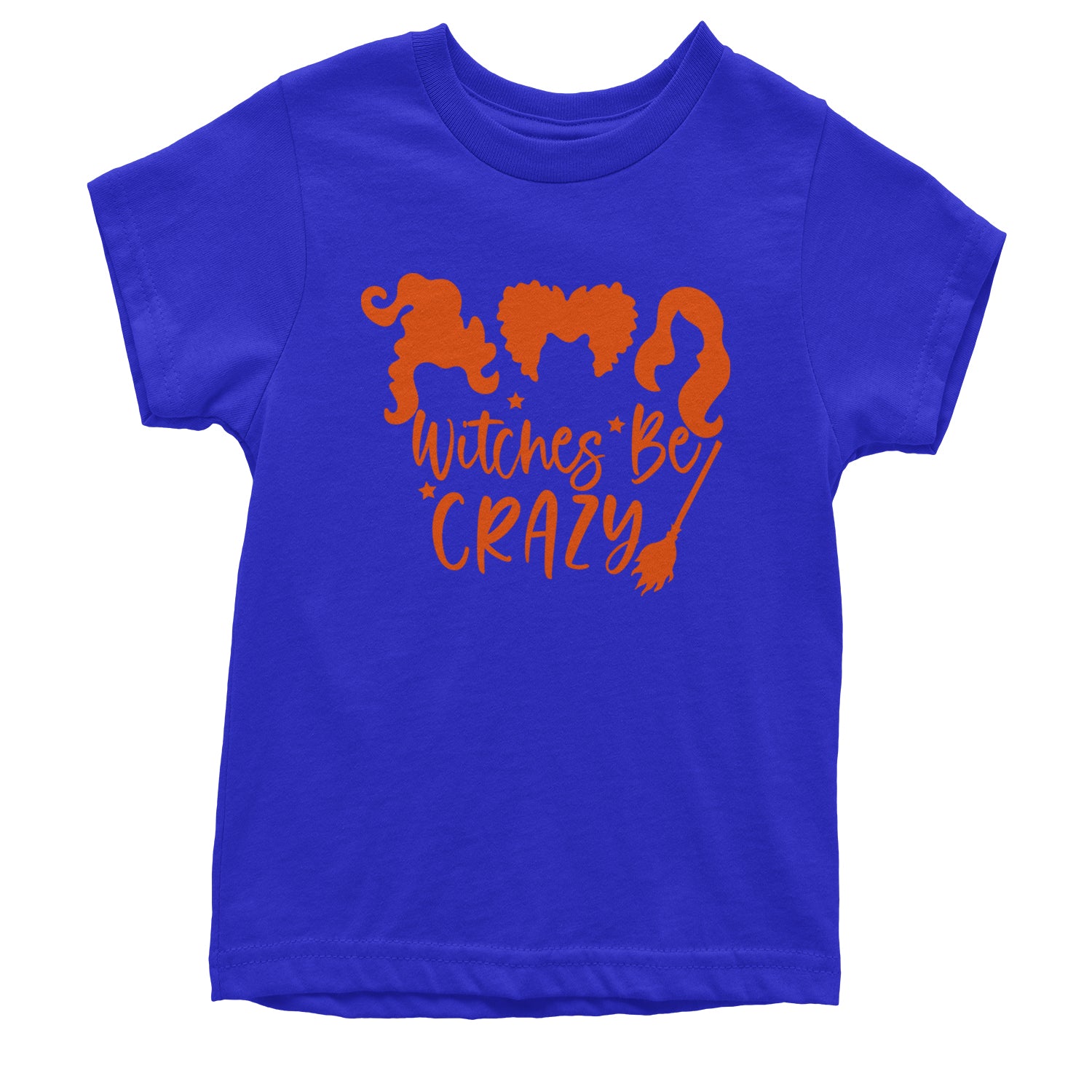 Witches Be Crazy Hocus Pocus Youth T-shirt Royal Blue