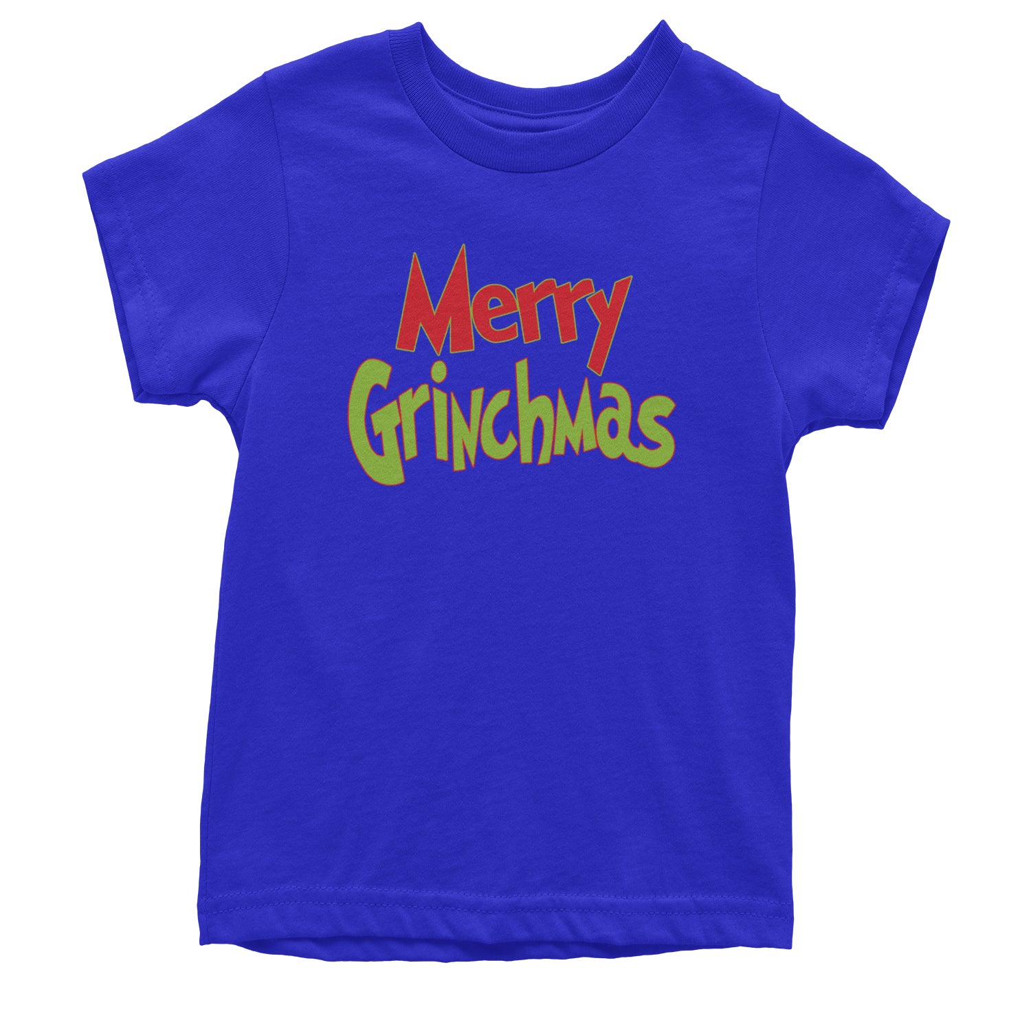 Merry Grinchmas Jolly Merry Christmas Youth T-shirt Royal Blue