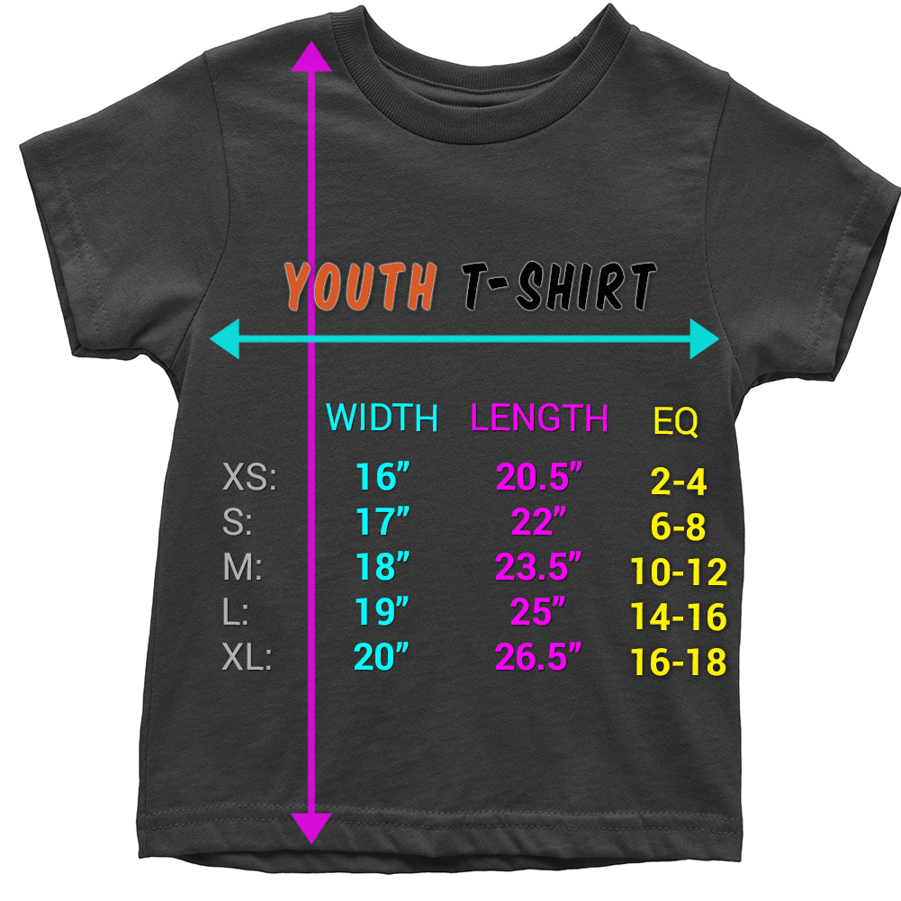 Youth T-Shirt size chart