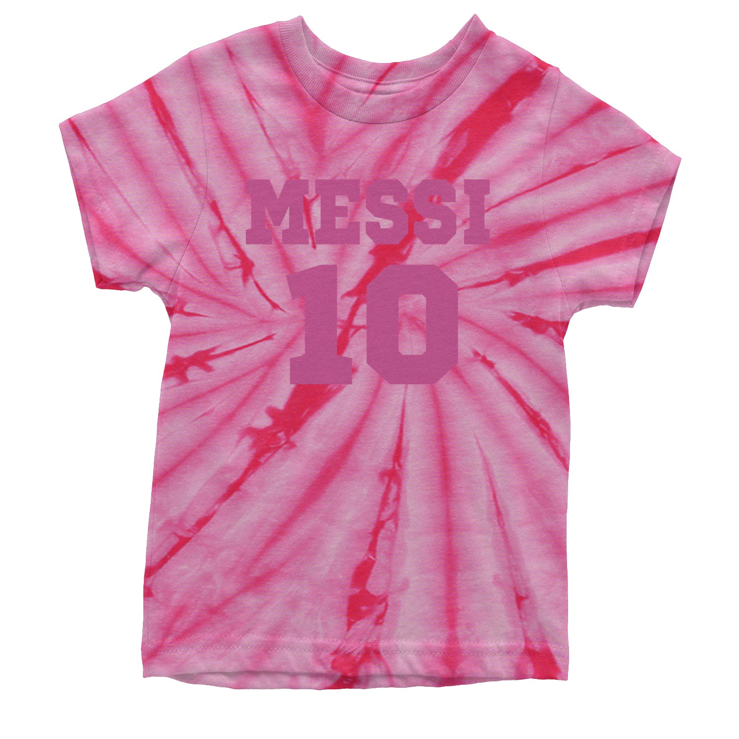 Messi World Soccer Futbol Messiami Youth T-shirt Tie-Dye Spider Pink