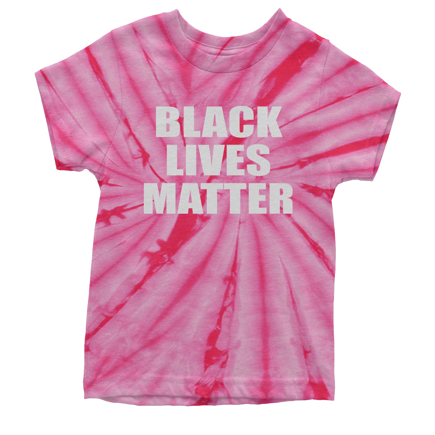 Black Lives Matter BLM Youth T-shirt Tie-Dye Spider Pink