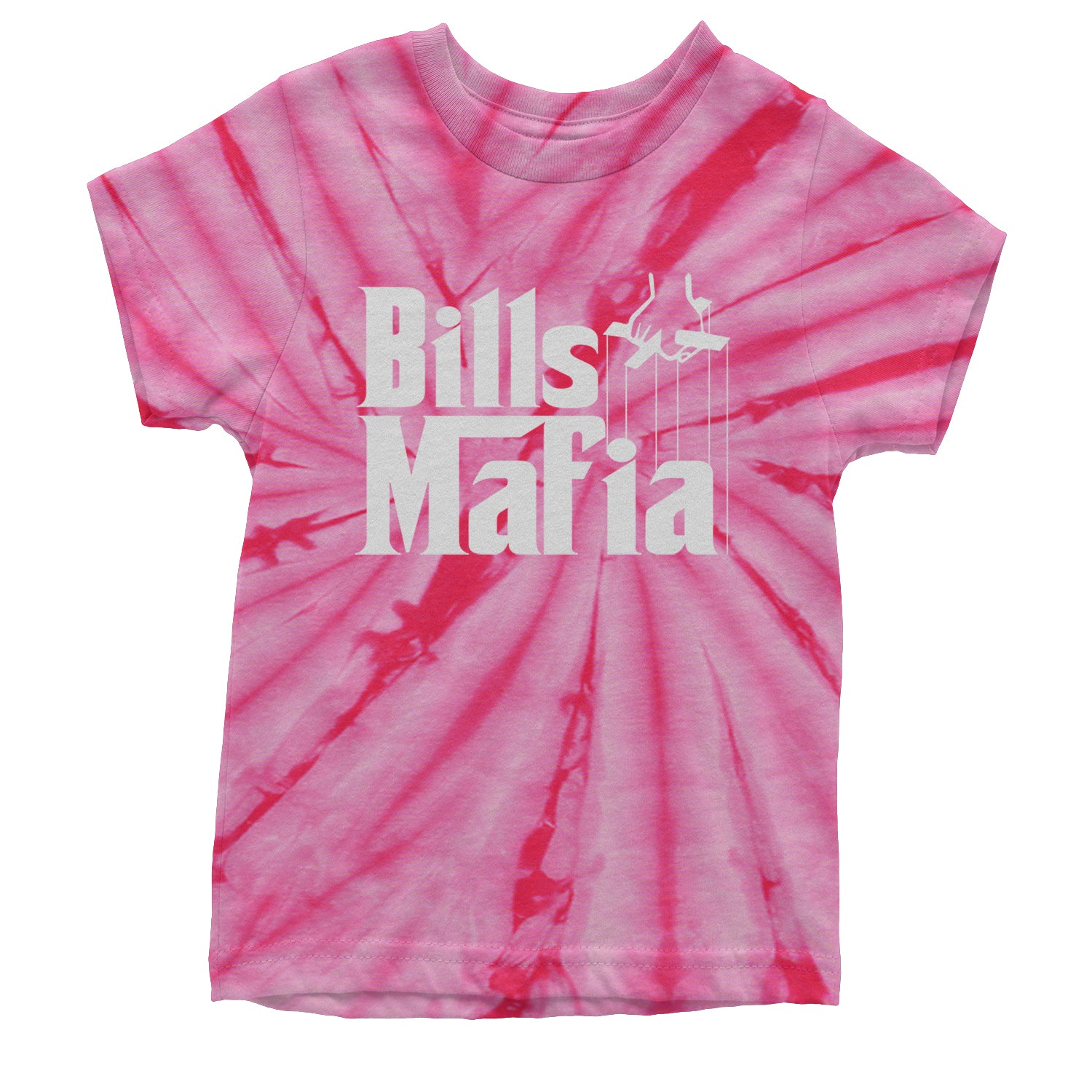 Mafia Bills Mafia Godfather Youth T-shirt Tie-Dye Spider Pink