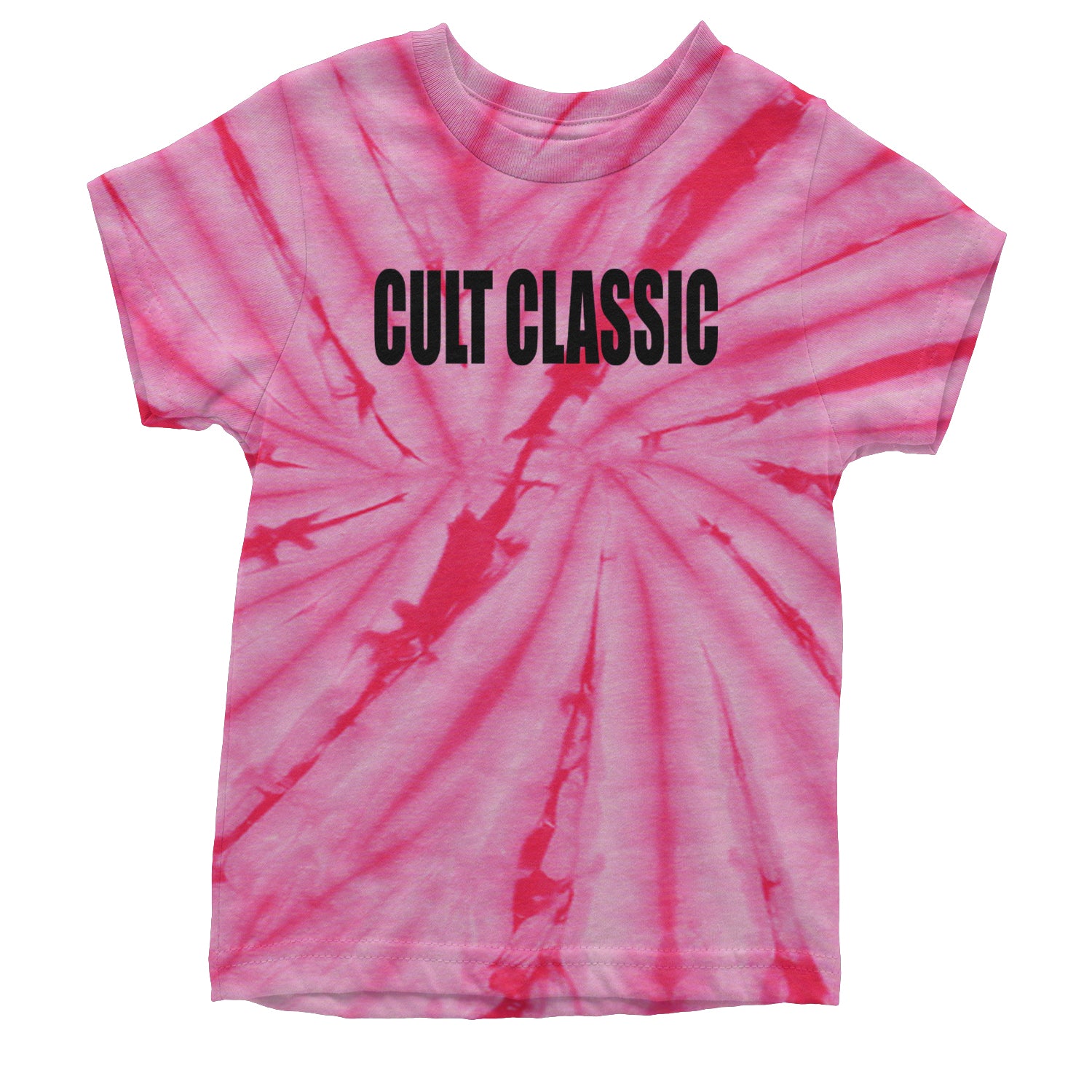 Cult Classic Pop Music Club Youth T-shirt Tie-Dye Spider Pink