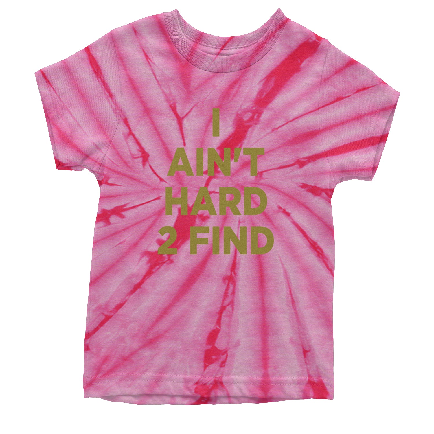 I Ain't Hard To Find Coach Prime Youth T-shirt Tie-Dye Spider Pink