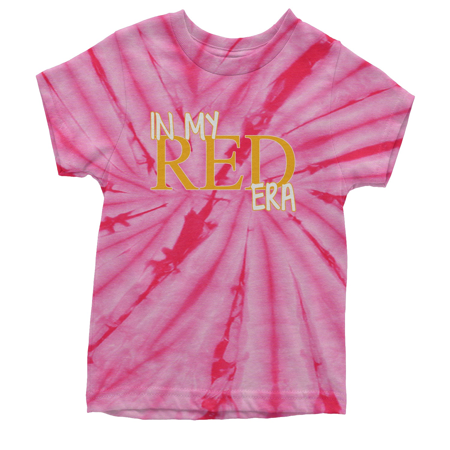 In My Red Era Kansas City Youth T-shirt Tie-Dye Spider Pink