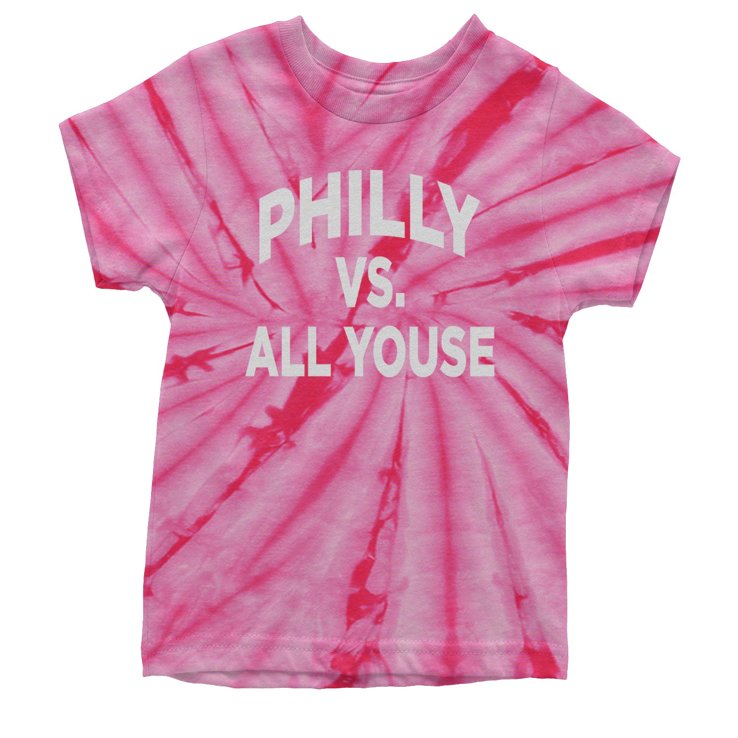 Philly Vs. All Youse Philly Thing Youth T-shirt Tie-Dye Spider Pink