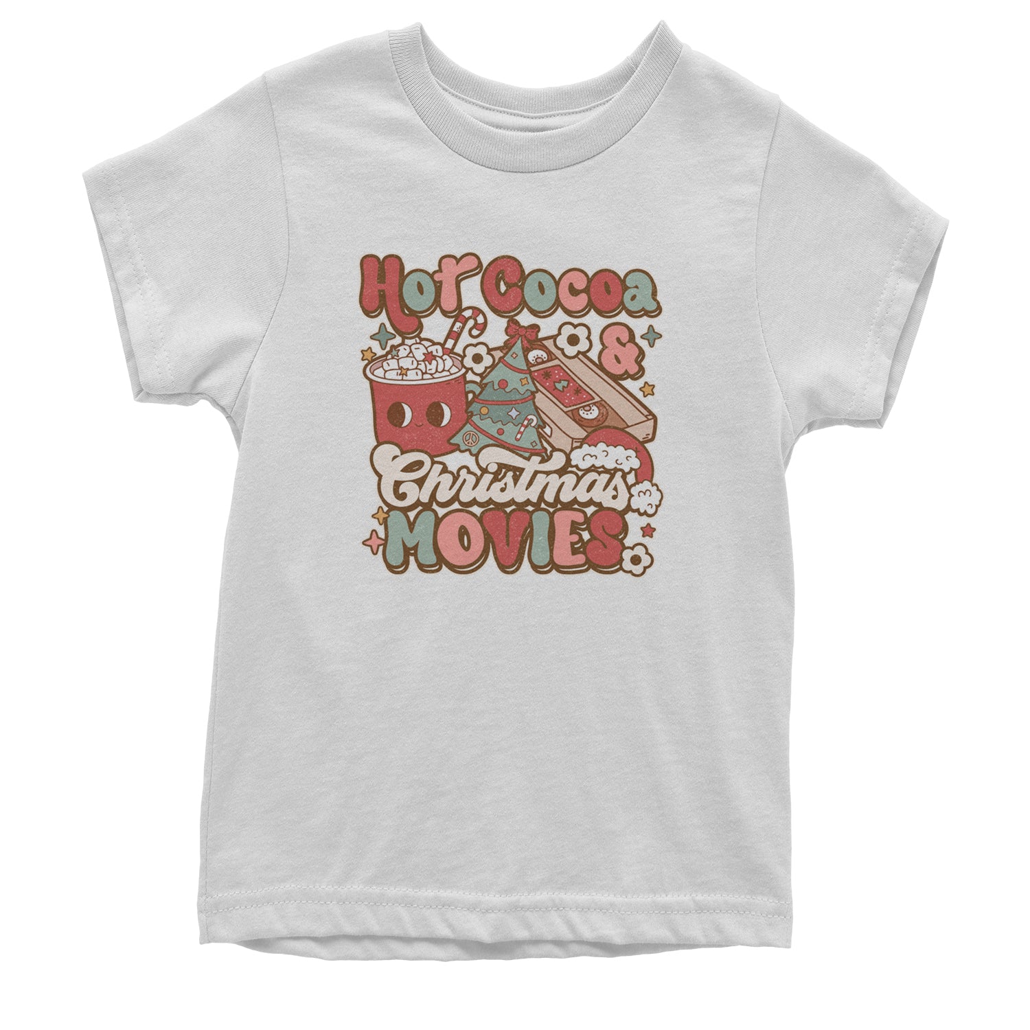 Hot Cocoa And Christmas Movies Holiday Youth T-shirt White