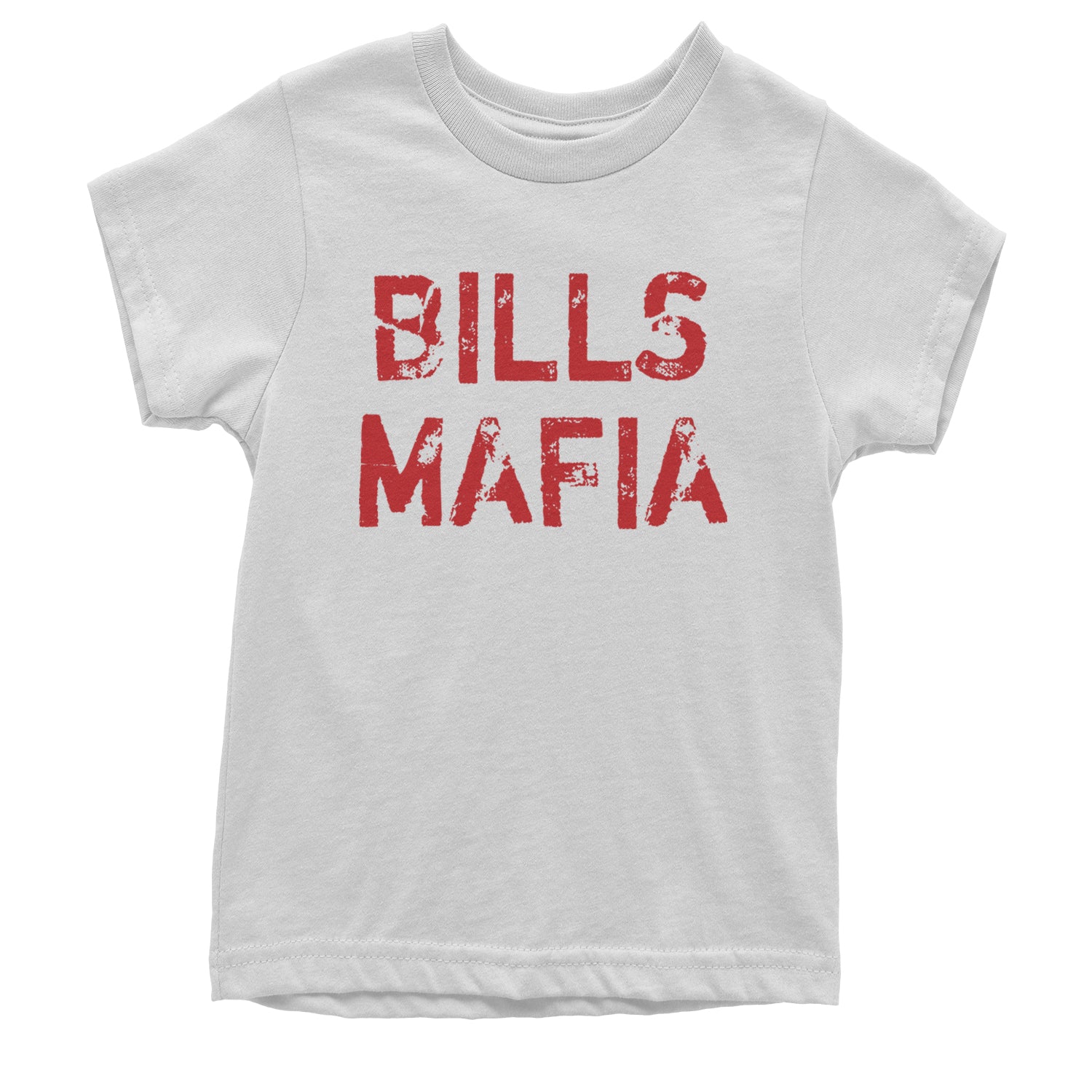 Distressed Bills Mafia Football Youth T-shirt White