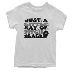Just A Little Ray of Pitch Black graphic on Kids' Heavyweight Cotton T-Shirt alternate view 9