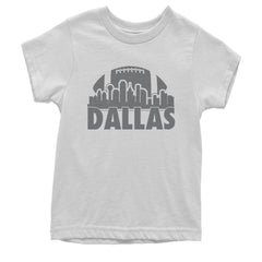 Dallas Texas Skyline Youth T-shirt White
