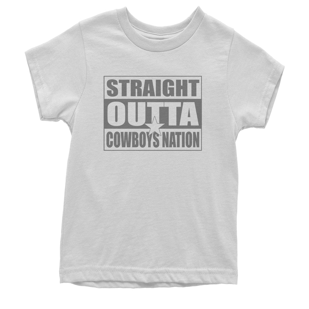 Straight Outta Cowboys Nation   Youth T-shirt White