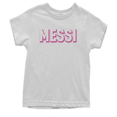 Messi OUTLINE Miami Futbol Youth T-shirt White