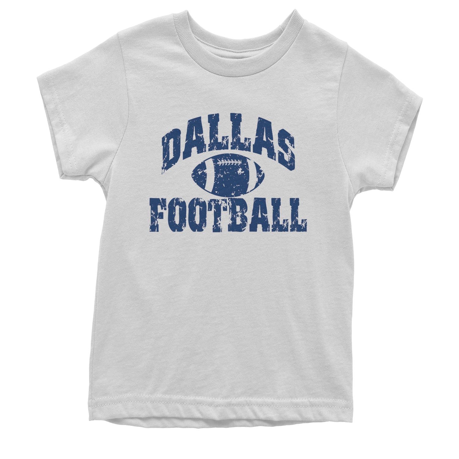 Dallas Distressed Football Youth T-shirt White