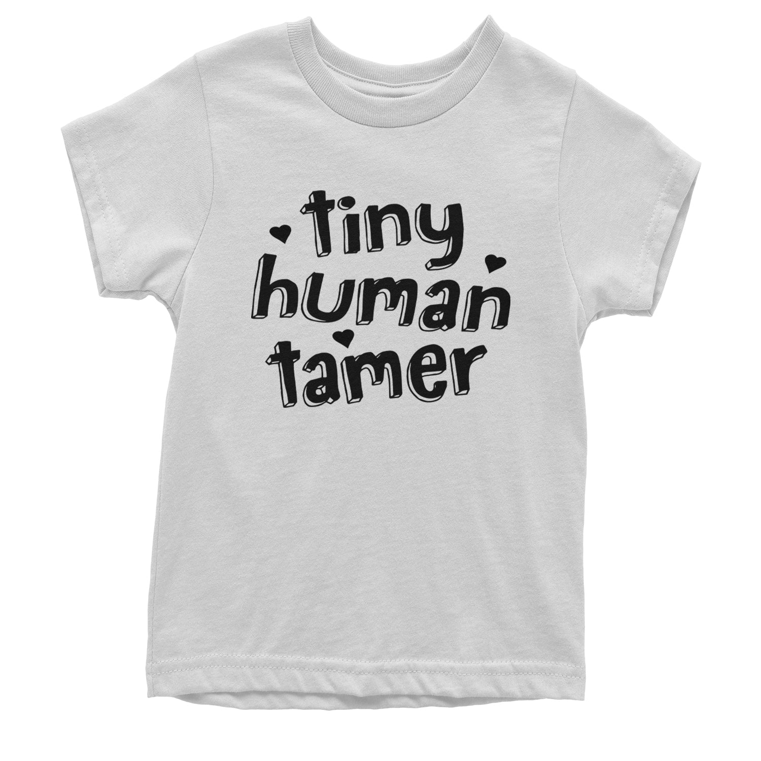 Tiny Human Tamer Teacher Youth T-shirt White