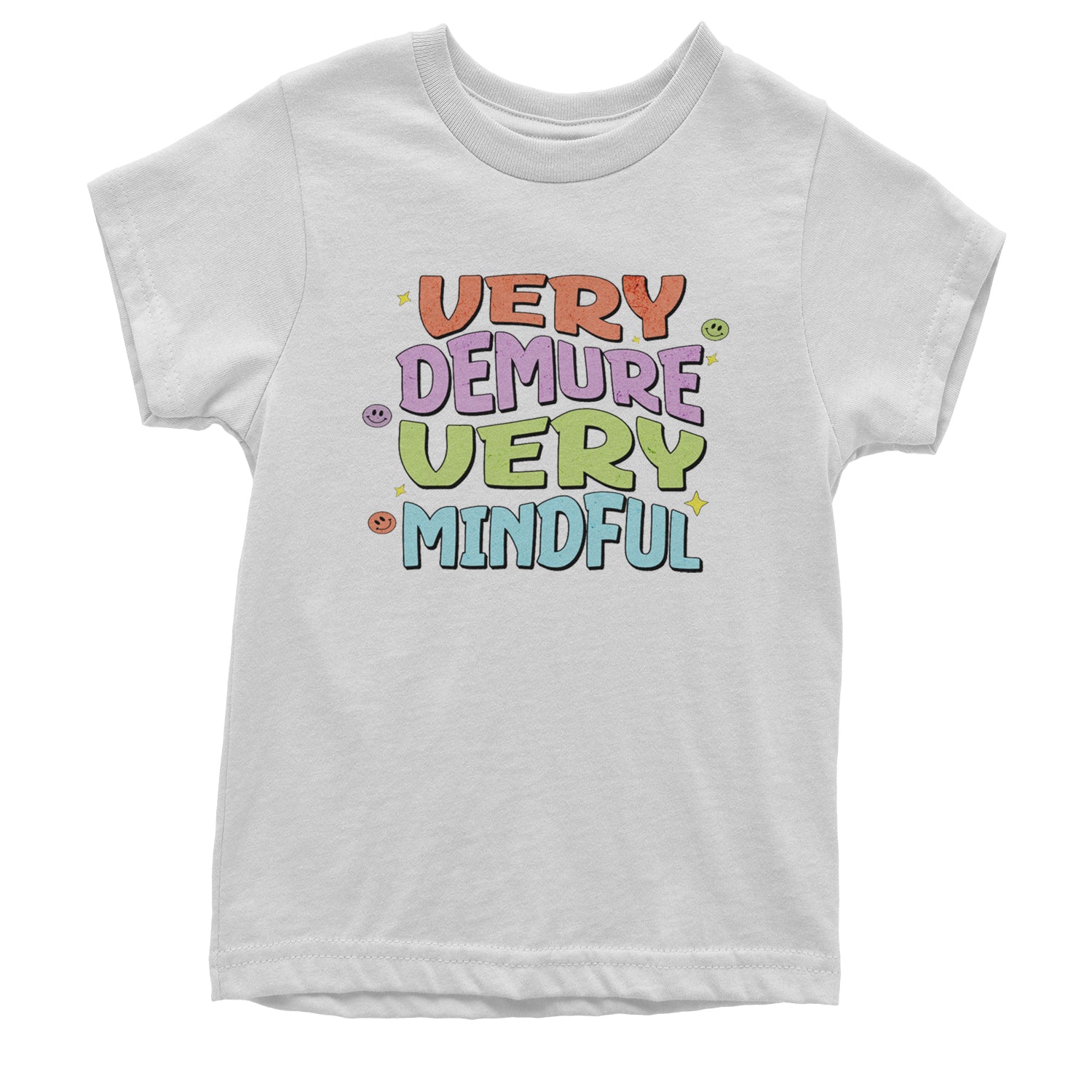 Very Demure, Very Mindful Youth T-shirt White