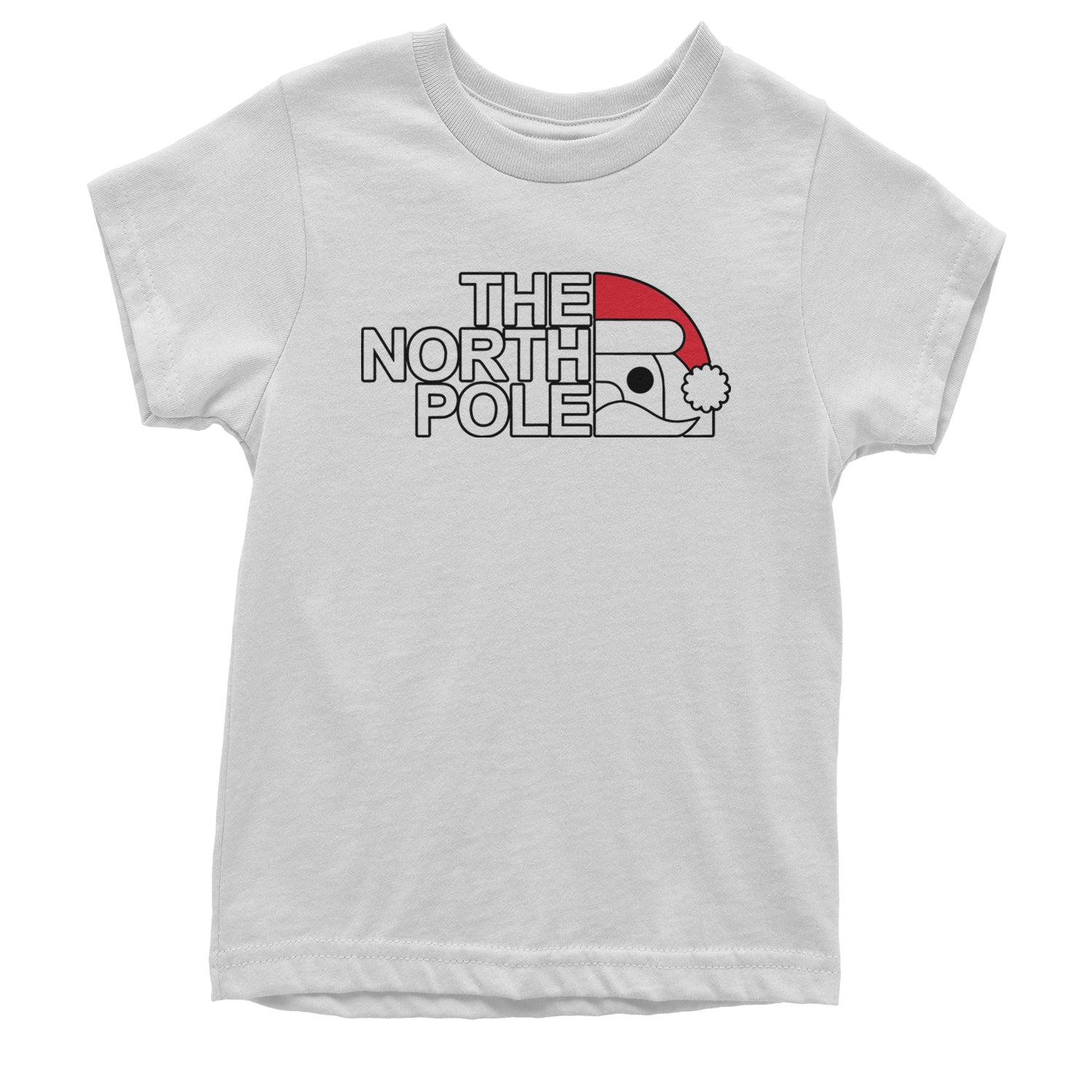 The North Pole Santa Face Youth T-shirt White