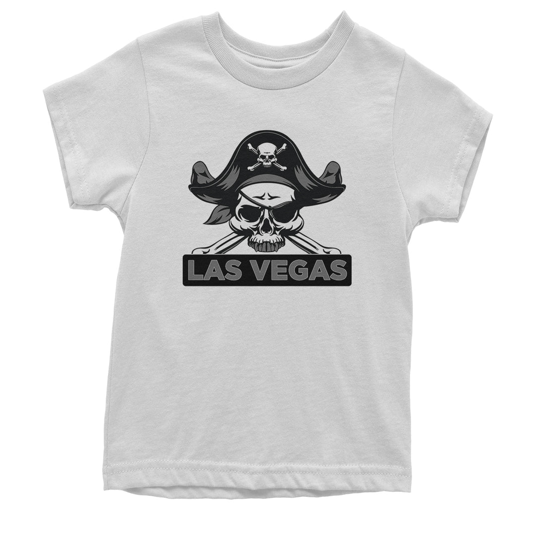 Raider Skull Straight Outta Las Vegas Youth T-shirt White