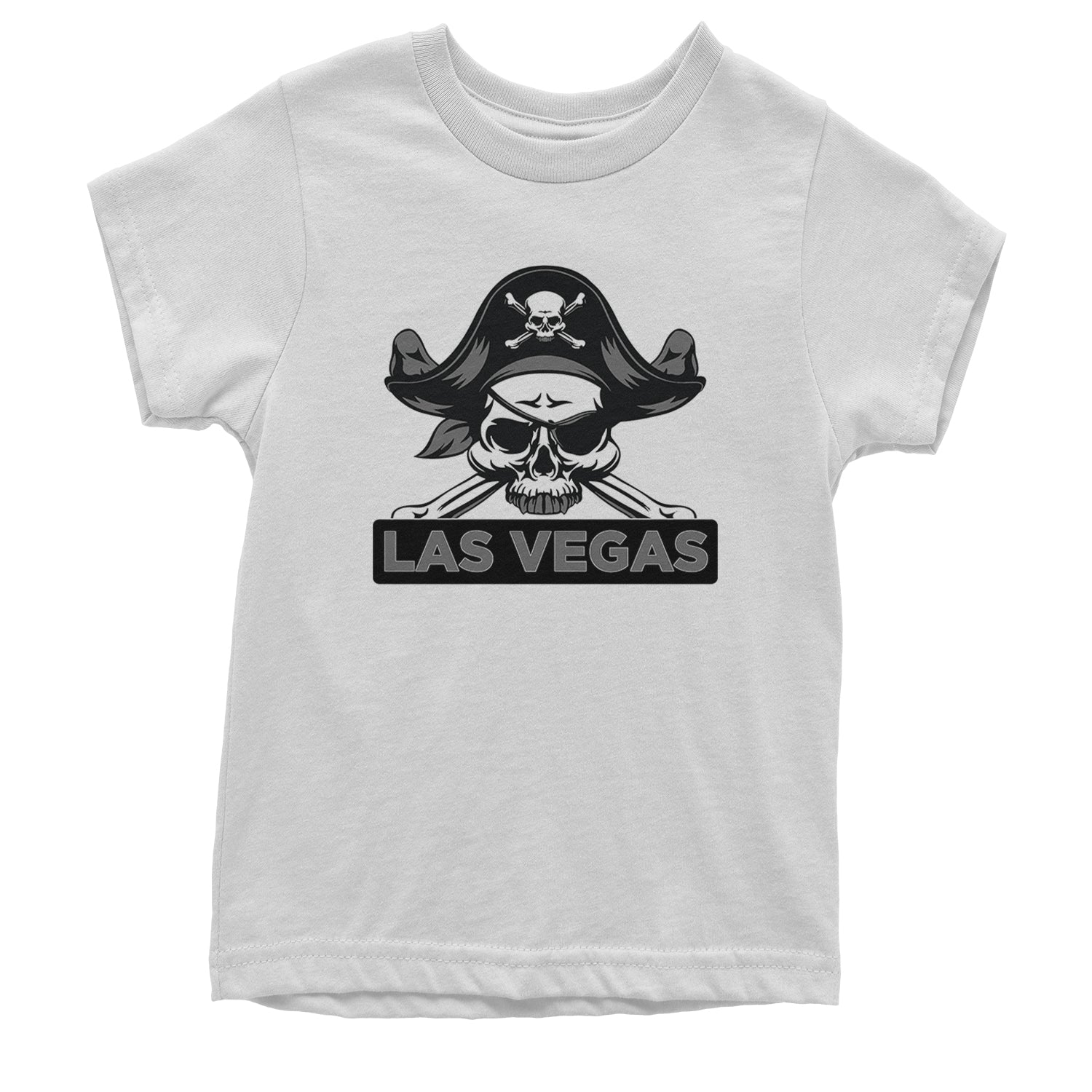 Raider Skull Straight Outta Las Vegas Youth T-shirt White