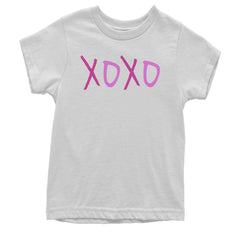 XOXO Pink Print Youth T-shirt White