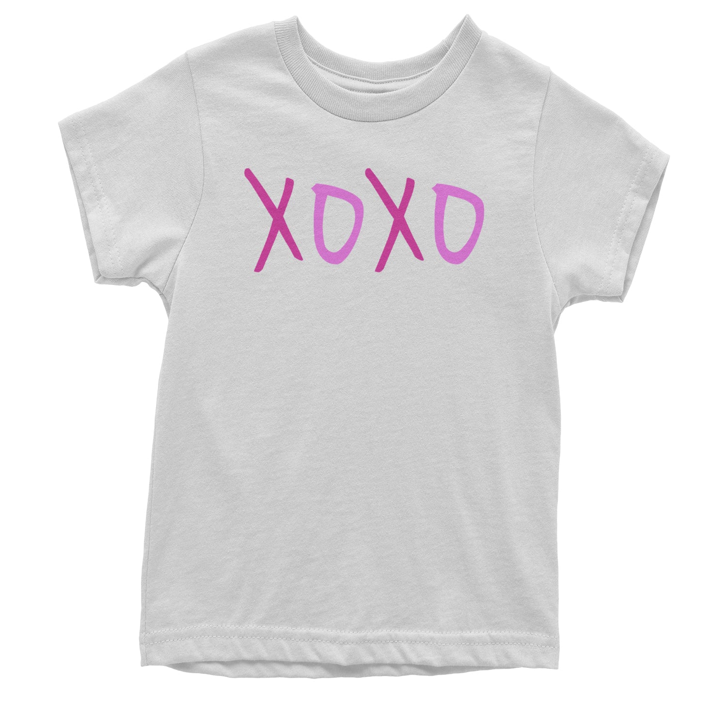 XOXO Pink Print Youth T-shirt White