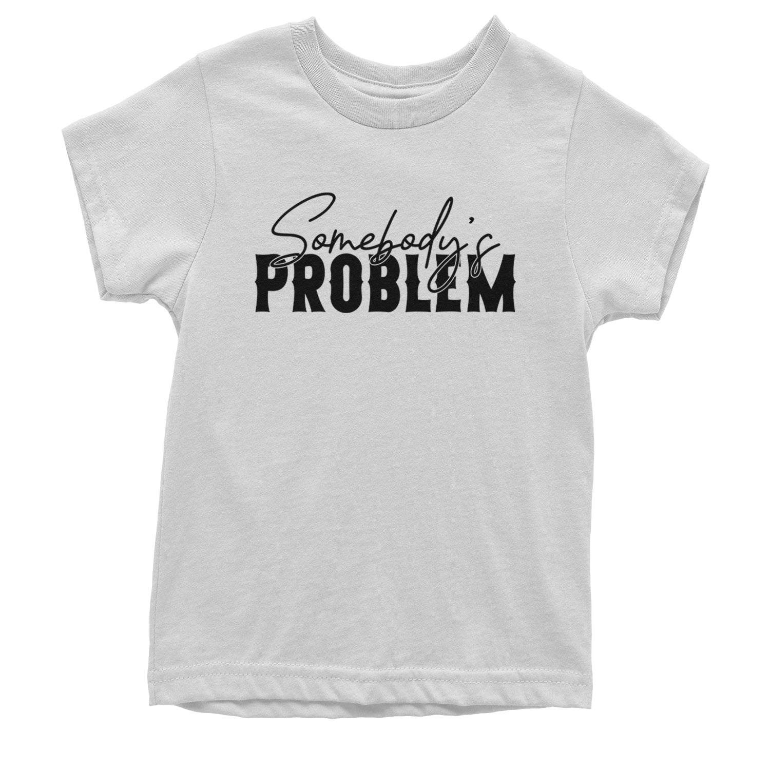 Somebody's Problem Country Music Western Youth T-shirt White