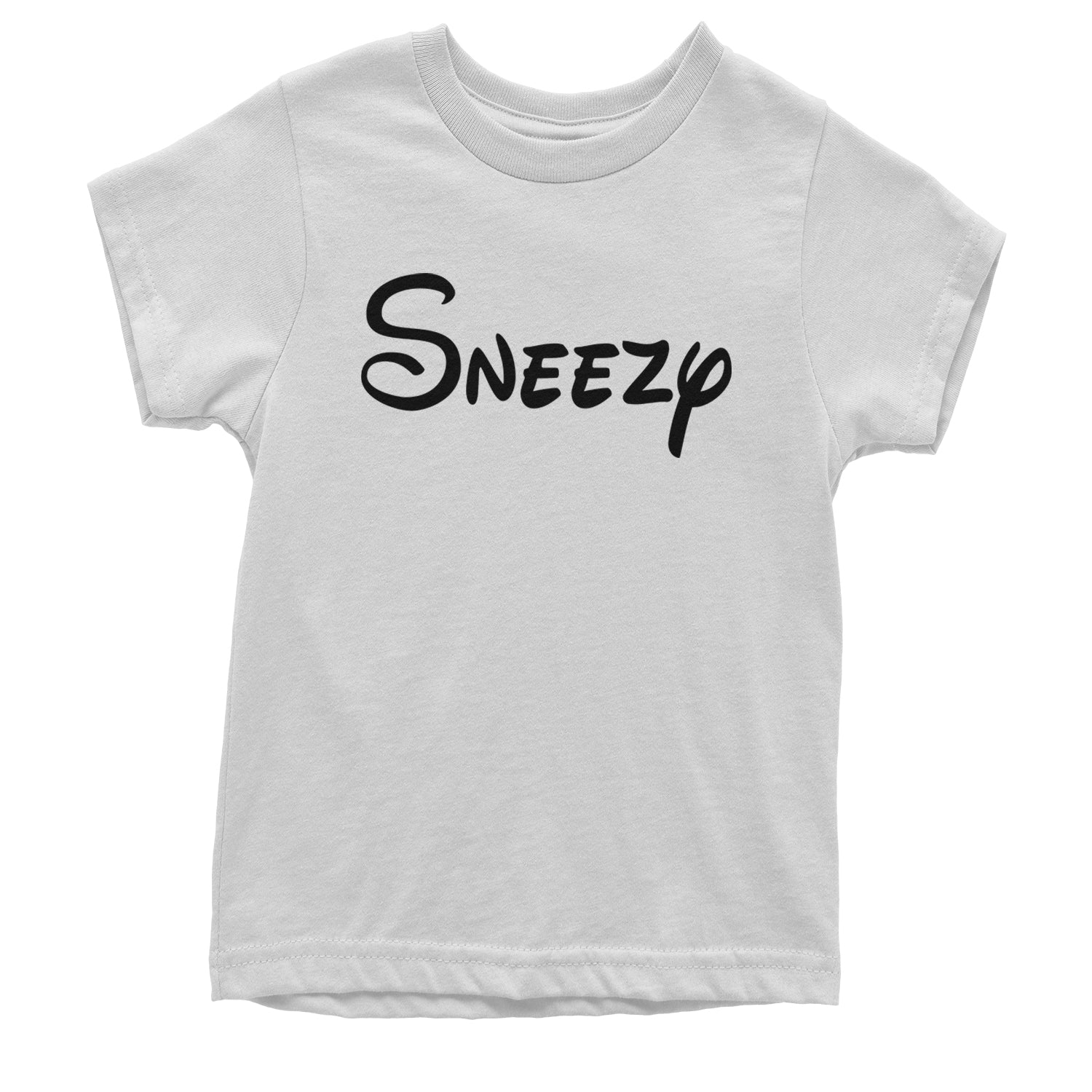 Sneezy - 7 Dwarfs Costume Youth T-shirt White